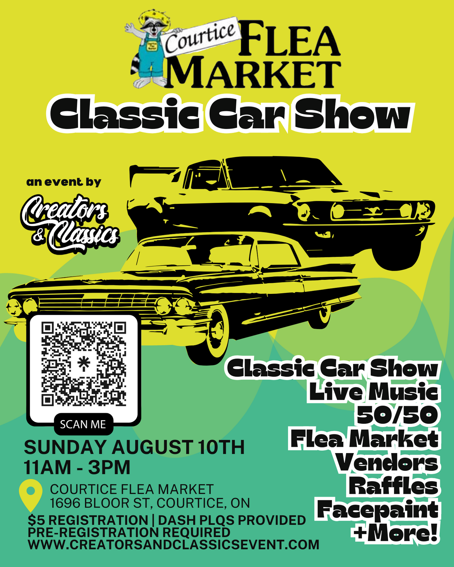 Courtice Flea Market Car Show Registration August 10, 2025